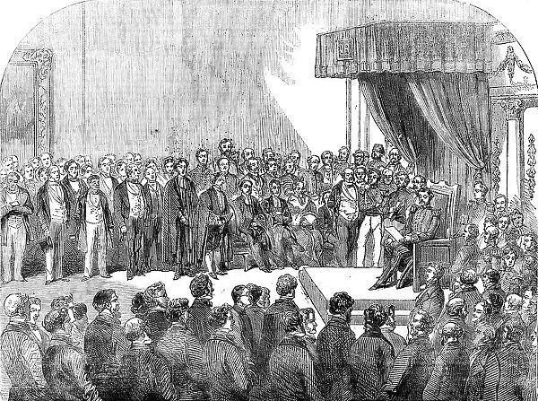 Opening of the First Cape Parliament, in the State-Room, Cape Town, 1854. Creator: Unknown