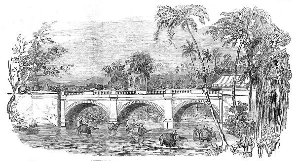 Opening of a new bridge at Travancore - the Rajah's State Procession, 1854. Creator: Unknown