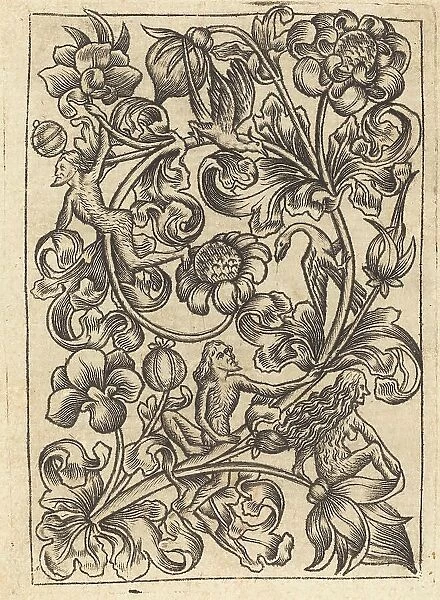 Ornament with Wild Folk, c. 1460 / 1465. Creator: Master E.S. Follower of