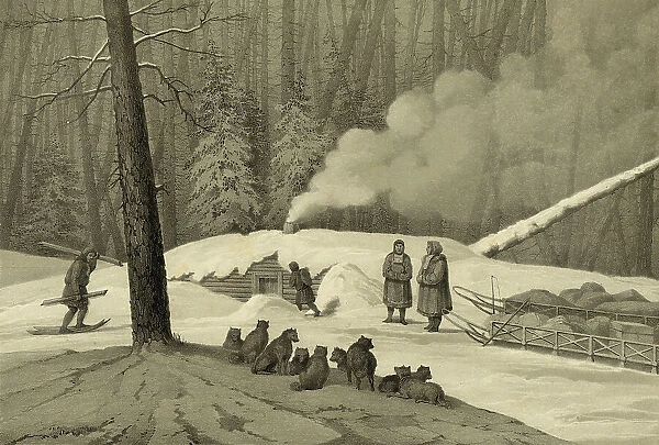 Overnight in the Forest (in the Northern Forests), 1856. Creator: Ivan Dem'ianovich Bulychev