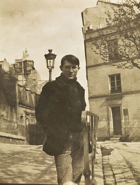 Pablo Picasso at the place Ravignan, Montmartre, 1904. Creator: Anonymous
