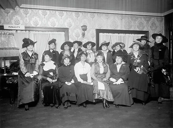 Pan American Scientific Congress - Ladies Who Were Aides at The Congress. Seated Front... 1915. Creator: Harris & Ewing. Pan American Scientific Congress - Ladies Who Were Aides at The Congress. Seated Front... 1915. Creator: Harris & Ewing