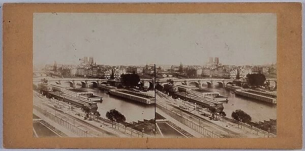 Panorama taken from the Louvre, 1st and 4th arrondissements, Paris, between 1850 and 1860. Creator: Unknown