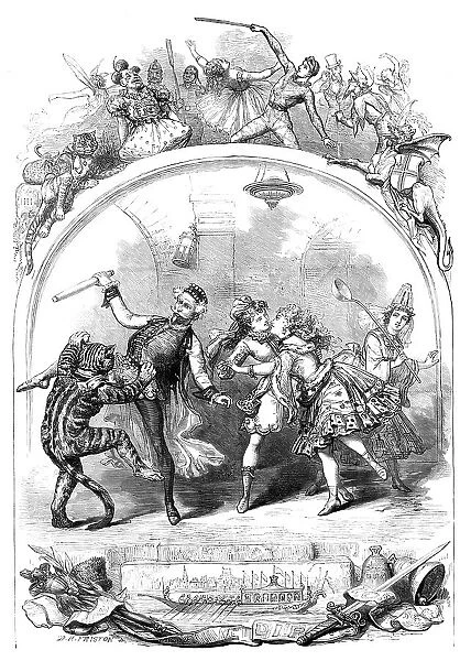 The Pantomime at Drury Lane: 'Whittington and his Cat', 1876. Creator: David Henry Friston. The Pantomime at Drury Lane: 'Whittington and his Cat', 1876. Creator: David Henry Friston