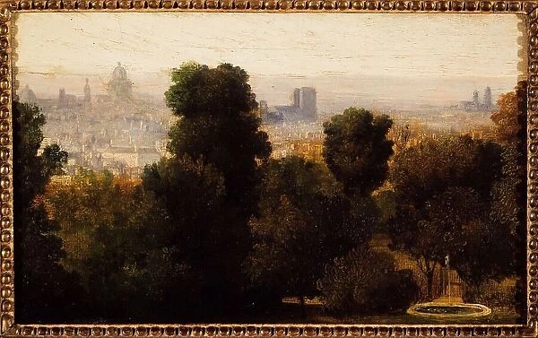 Paris seen from the heights of Belleville, around 1840, current 19th arrondissement. Creator: Unknown
