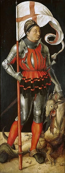 Paumgartner altarpiece, side panel: Stephan Paumgartner as Saint George, after 1503. Creator: Dürer, Albrecht (1471-1528)