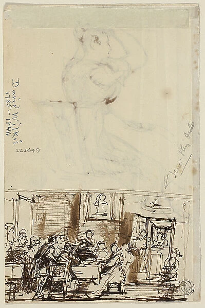 People at a Table (recto), and Study for Cottage Toilet (verso), c.1825. Creator: David Wilkie