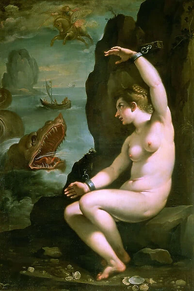 Perseus frees Andromeda, c.1612. Creator: Manetti, Rutilio (1571-1639)