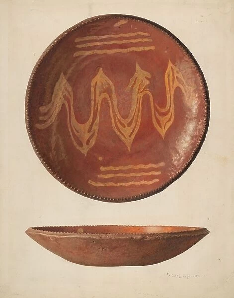 Pie Plate, c. 1938. Creator: Carl Buergerniss