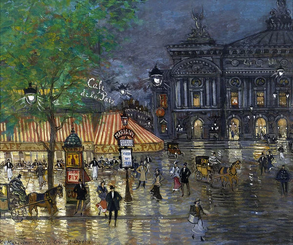 Place de l Opera, Paris. Artist: Korovin, Konstantin Alexeyevich (1861-1939)