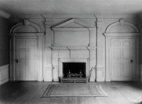 Plain Dealing, fireplace wall, Charlottesville vicinity, Albemarle Co. Virginia, c1890 - 1940. Creator: Frances Benjamin Johnston