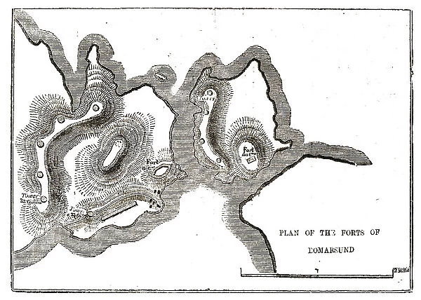 Plan of the Forts of Bomarsund, 1854. Creator: Unknown