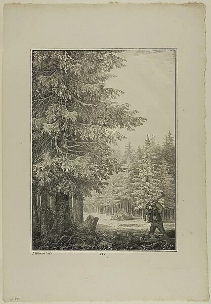 Plate 35 from Blatt Baum und Landschafts Studien, c.1810. Creator: Lorenz Ekemann Alesson