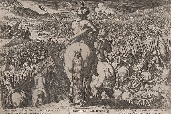 Plate 5: The Defeat of the Ethiopians, from The Battles of the Old Testament... ca