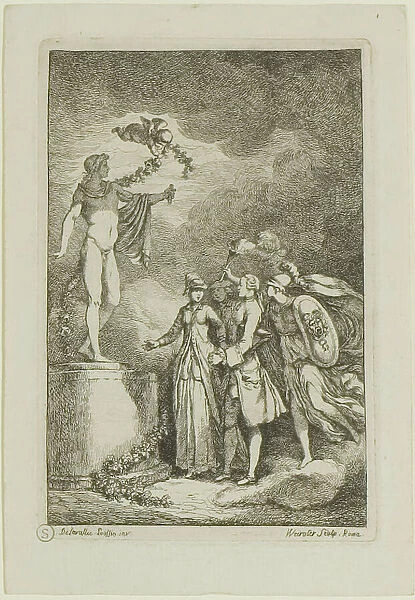 Plate from, Nella Venuta, 1764. Creator: Franz Edmund Weirotter