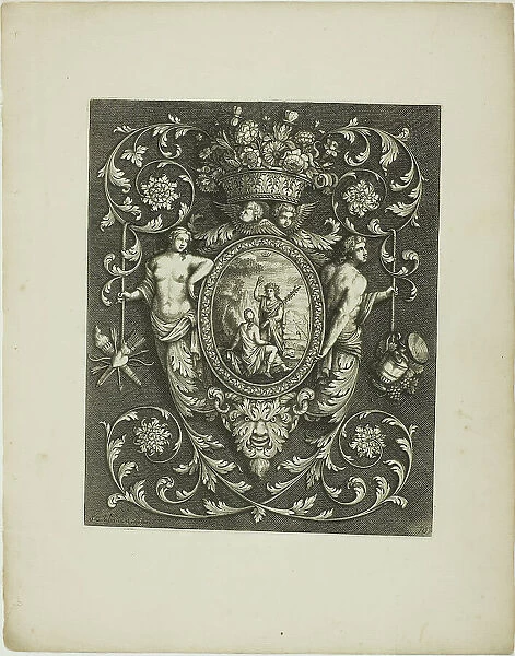 Plate Ten, from A New Book of Ornaments, 1704. Creator: Simon Gribelin