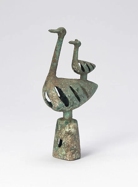 Pole Top with Double Bird-Shaped Bell (one of pair), 6th  /  4th century B. C