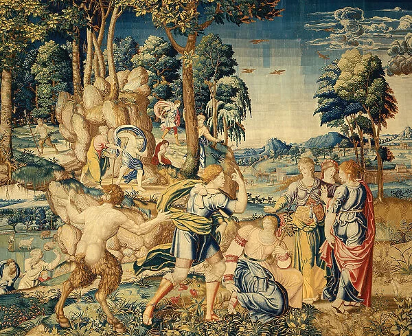 Pomona Surprised by Vertumnus and Other Suitors, 1535  /  40. Creator: Unknown