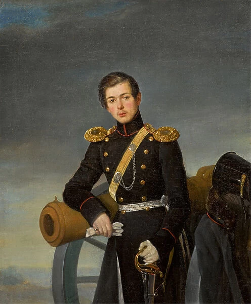 Portrait of Alexander Nikolaevich Karamzin (1815-1888), after 1836. Creator: Orlov