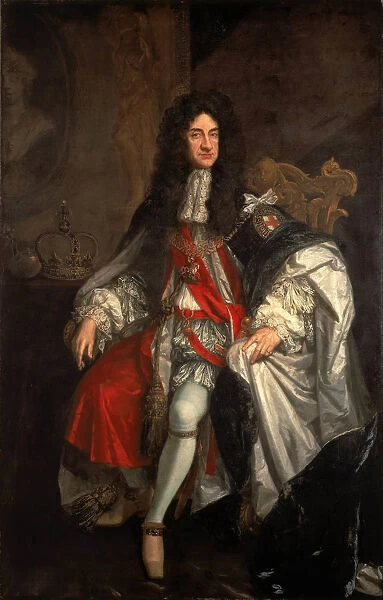 Portrait of Charles II of England (1630-1685), ca 1685