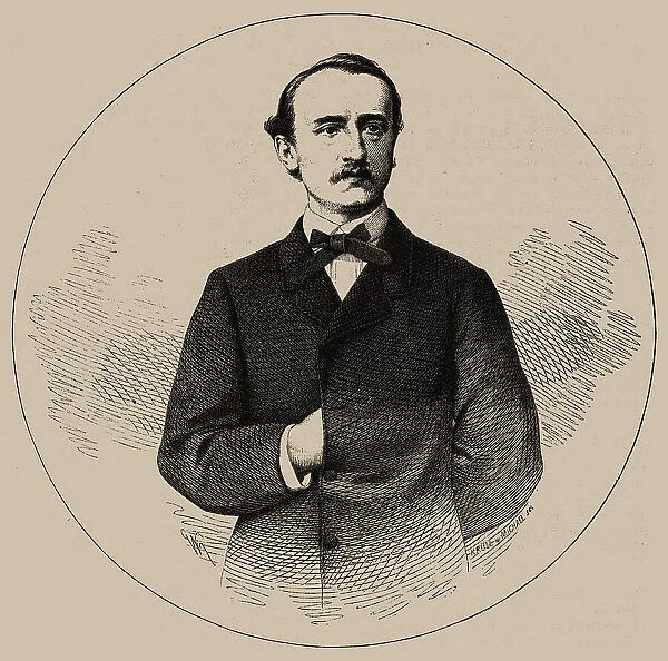 Portrait of the composer Johann Joseph Abert (1832-1915), 1866. Creator: Krüll & Michael. Portrait of the composer Johann Joseph Abert (1832-1915), 1866. Creator: Krüll & Michael