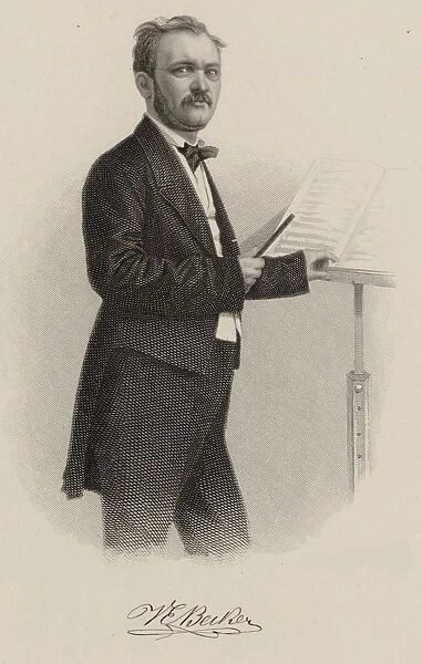 Portrait of the composer Valentin Eduard Becker (1814-1890), 1860