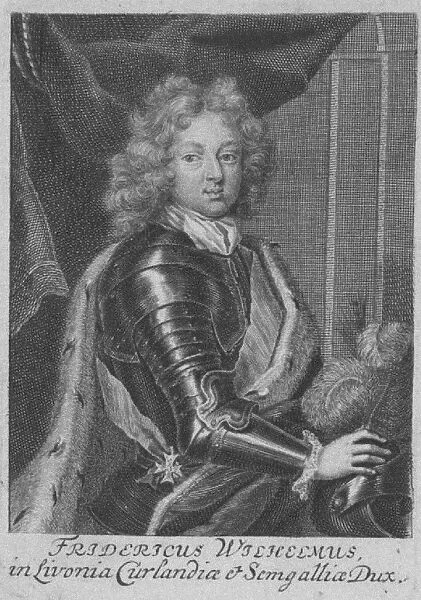 Portrait of Frederick William Kettler (1692-1711), Duke of Courland and Semigallia, c. 1710. Artist: Bernigeroth, Johann Martin (1713-1767)