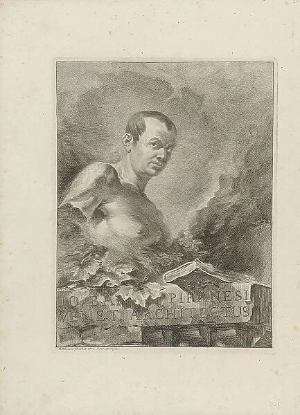 Portrait of Giovanni Battista Piranesi (1720-1778), 1756. Creator: Polanzani, Francesco (1700-after 1783)