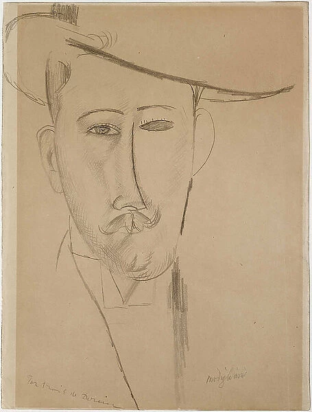 Portrait of a Man, c. 1915. Creator: Modigliani, Amedeo (1884-1920)