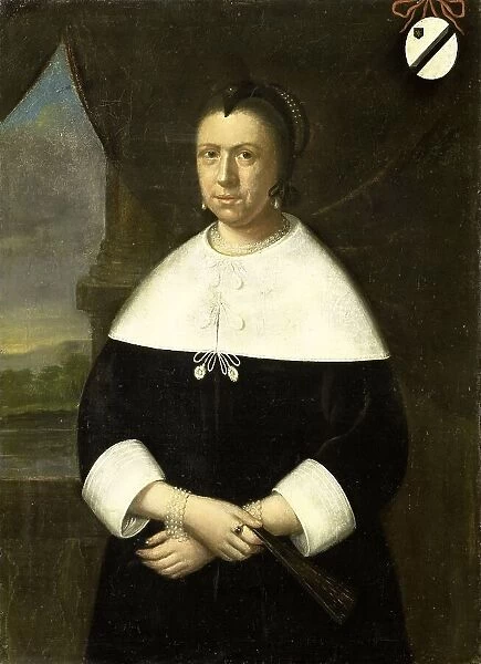 Portrait of Maria de la Queillerie (1629-64), first Wife of Jan van Riebeeck, or his... c.1660. Creator: Unknown