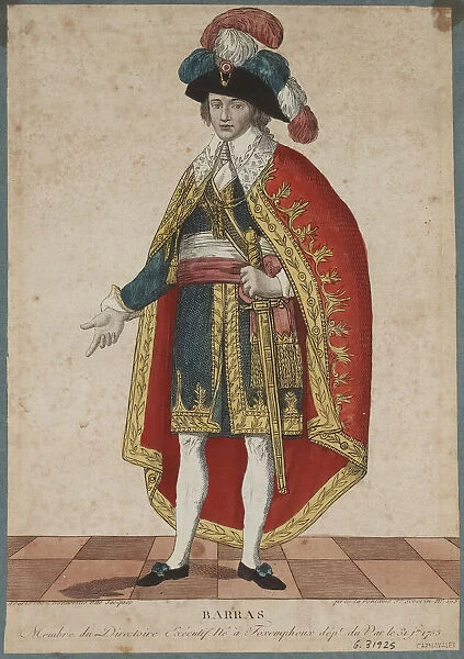 Portrait of Paul de Barras (1755-1829), c. 1795. Creator: Bonneville