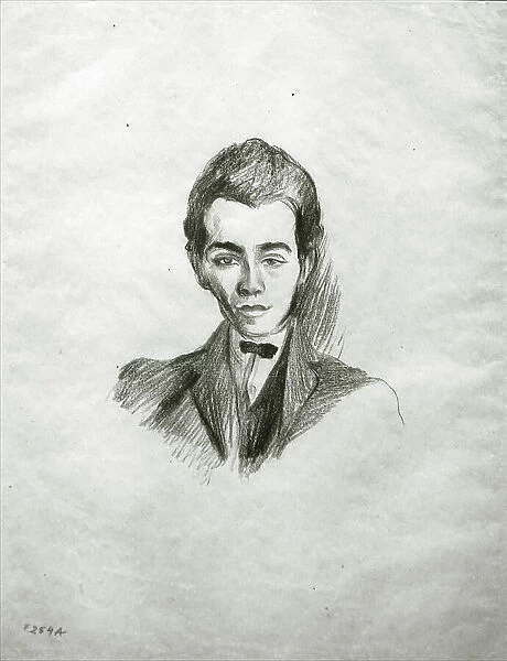 Portrait of the poet Louis Aragon (1897-1982), 1922. Creator: Delaunay, Robert (1885-1941)