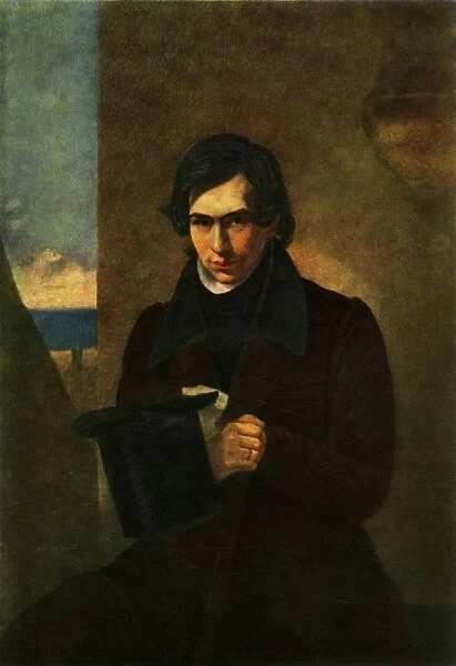Portrait of the Poet Nestor Vasilyevich Kukolnik, 1836, (1965). Creator: Karl Briullov