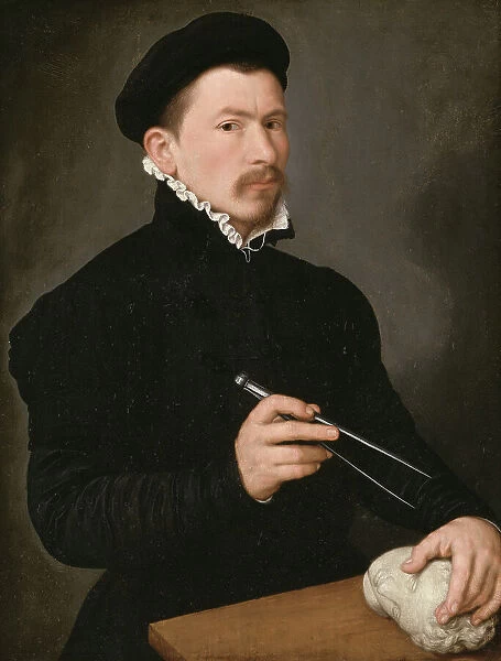 Portrait of a Sculptor, possibly Johan Gregor van der Schardt, mid 16th century. Creator: Nicolas Neufchatel