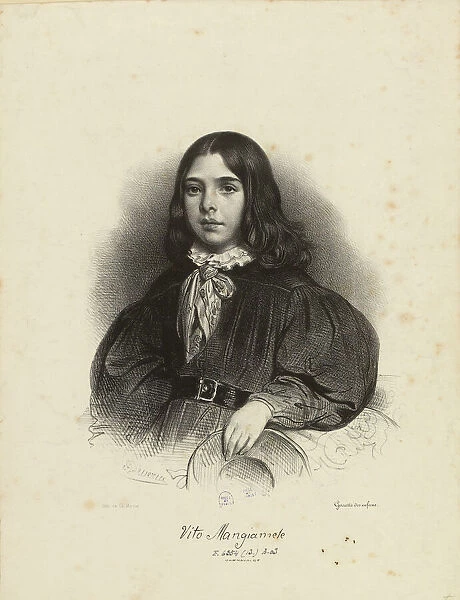Portrait of Vito Mangiamele (1827-1897), 1839. Creator: Deveria