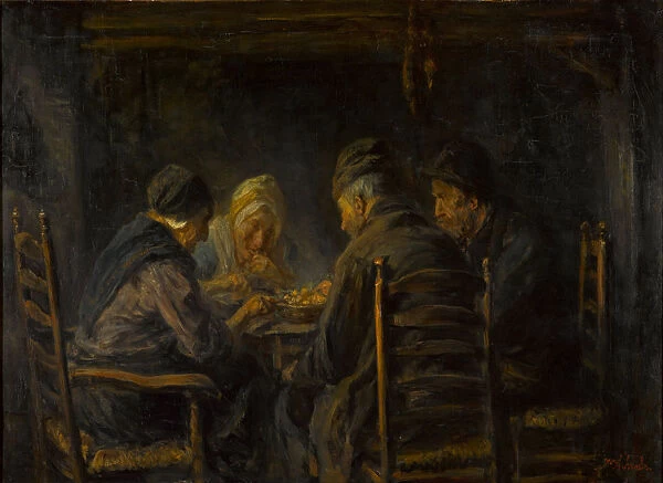 Potato eaters, c. 1902. Artist: Israels, Jozef (1824-1911)