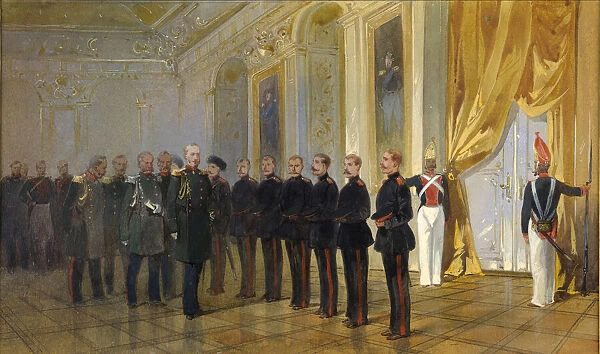 The presentation of the Siberian Cossack regiment to Emperor Nicholas I... in 1833, 1891