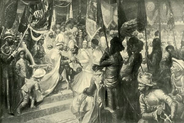 The Prince of Wales Conferring the Order of the Star of India at Calcutta, 1901