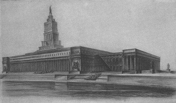 Project to the architectural contest for the Palace of the Soviets. Artist: Shchusev