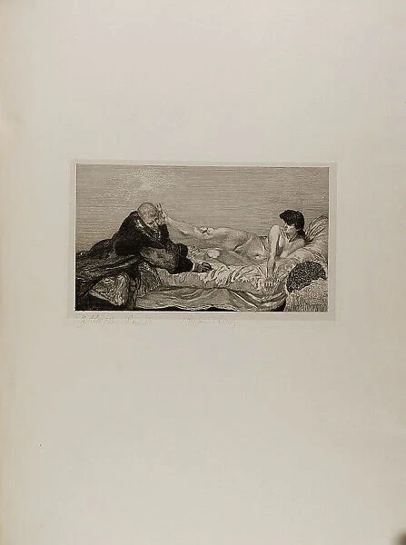 The Proposition, plate six from A Life, 1884. Creator: Max Klinger