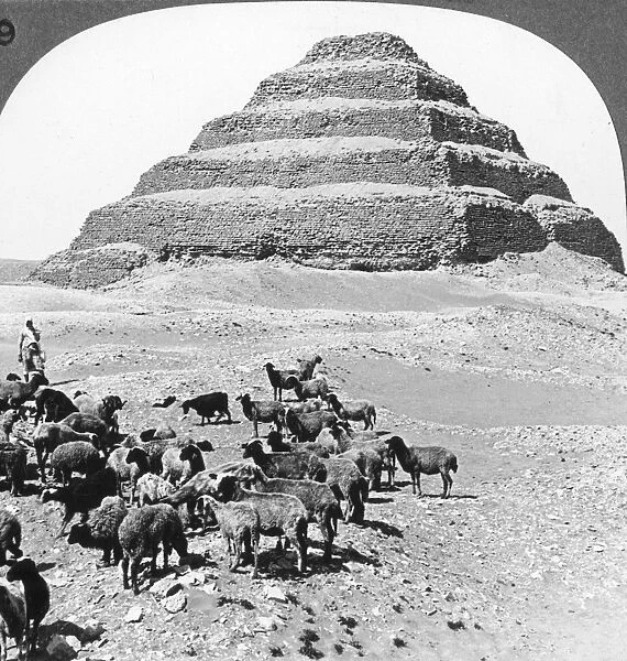 The Pyramid of Sakkarah, Egypt, 1905. Artist: Underwood & Underwood