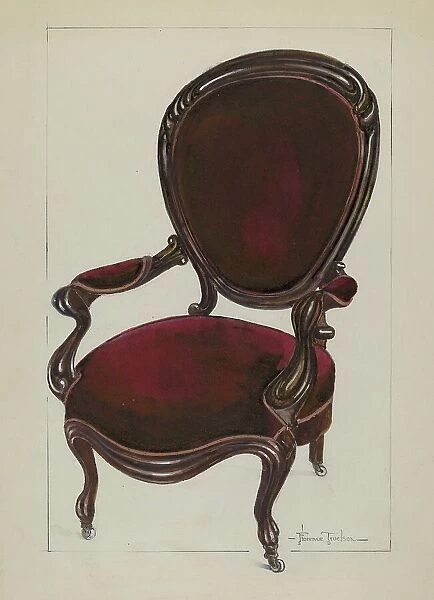 Queen Anne Chair, c. 1937. Creator: Florence Truelson