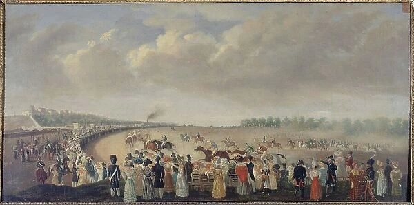 Races at Champ-de-Mars, current 8th arrondissemnt, around 1830. Creator: Unknown