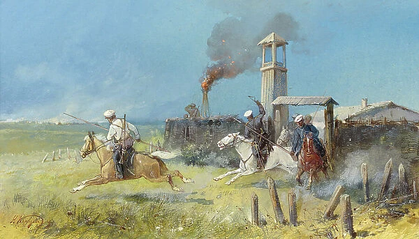 A Raised Alarm in the Redoubt of the Fortress, 19th century. Creator: Nikolay Nikolaevich Karazin