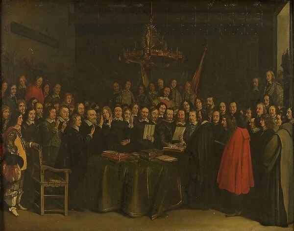 Ratification of the Peace of Münster between Spain and the Dutch Republic in the Town...15 May 1648. Creator: Unknown