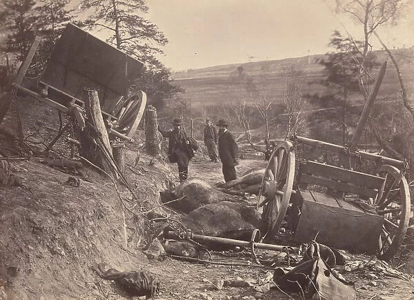 Rebel Cassion Destroyed by Federal Shells. At Fredericksburgh, May 3, 1863. Eight H