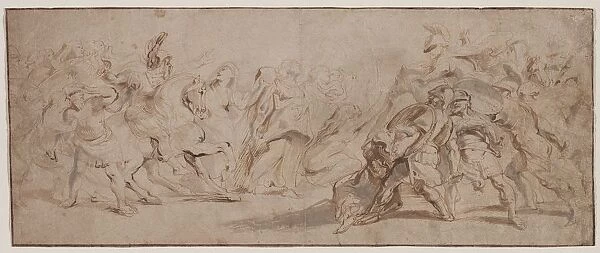 Reconciliation of the Romans and the Sabines, c. 1632  /  35. Creator: Peter Paul Rubens (Flemish