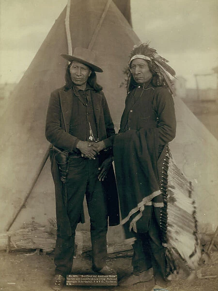 Red Cloud and American Horse The two most noted chiefs now living, 1891. Creator: John C. H. Grabill