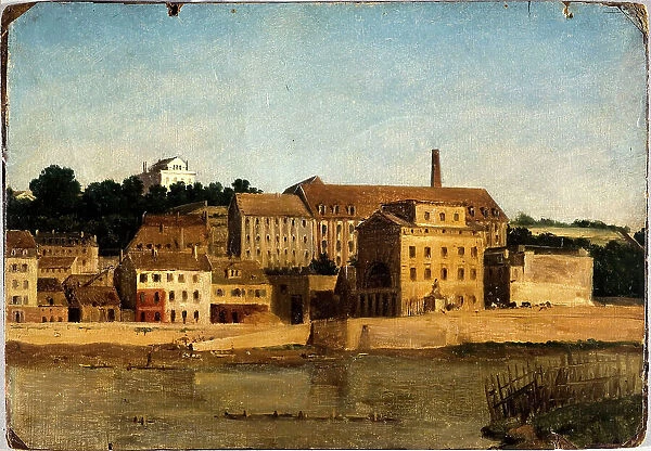 Refinery and the Delessert garden, in Passy, ??seen from the left bank (circa 1820). Creator: Unknown