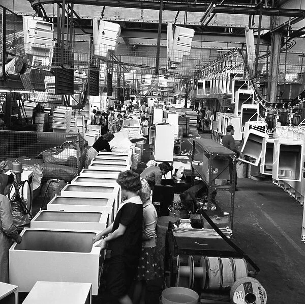 Refrigerators being assembled at the GEC in Swinton, South Yorkshire, 1963. Artist